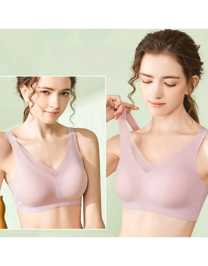 LASER CUT SUPER SOFT BRA WITH WIDE STRAPS -LILAC
