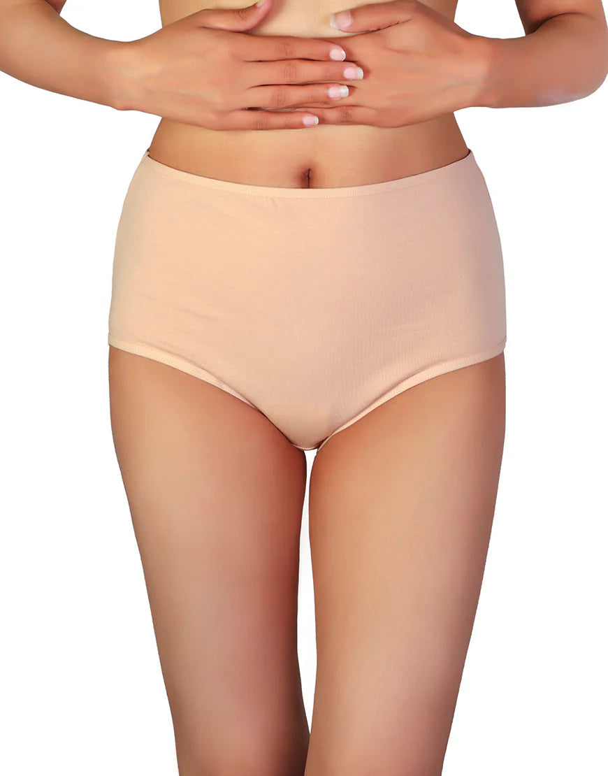 ROSHA SUPPER SOFT HIGH WAISTED COTTON PANTY-SKIN