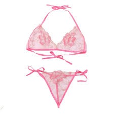 Net Lace Flower Bra set