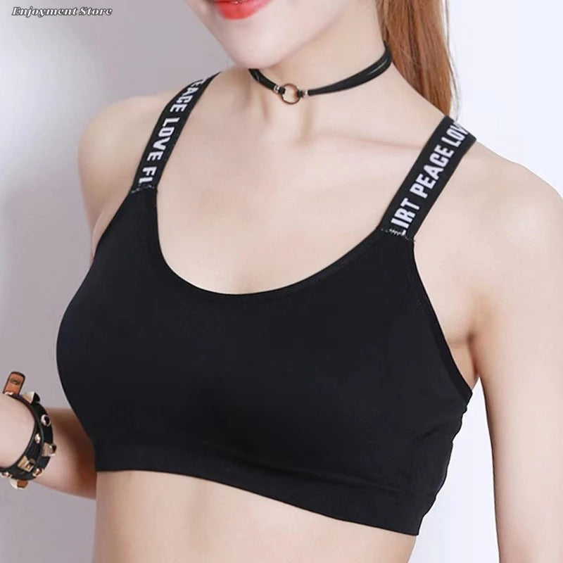 Letter Strap Sports Bra