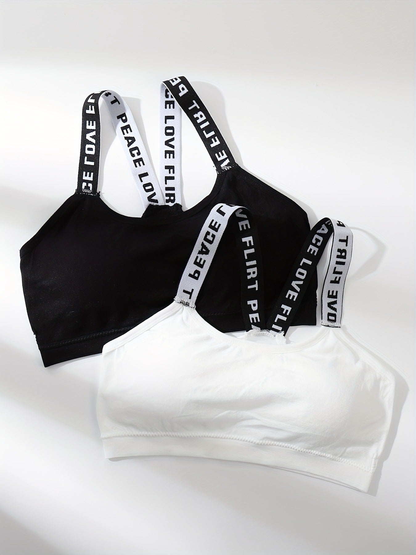 Letter Strap Sports Bra