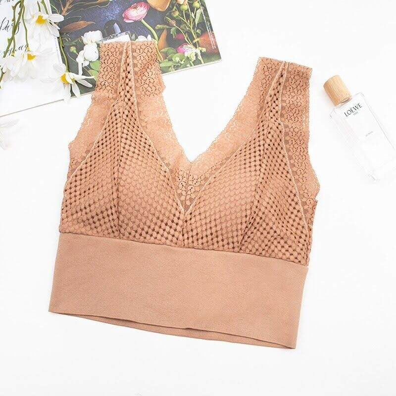 sports chest lace bra